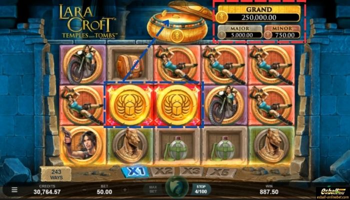 Lara Croft: Temples and Tombs Slot Jackpot Feature Lara Croft: Temples and Tombs Slot Jackpot Feature