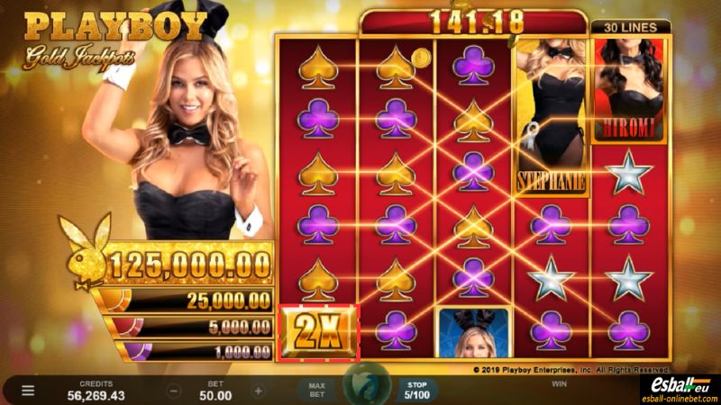 Playboy Gold Jackpot Slot Wild 2X Playboy Gold Jackpot Slot Wild 2X