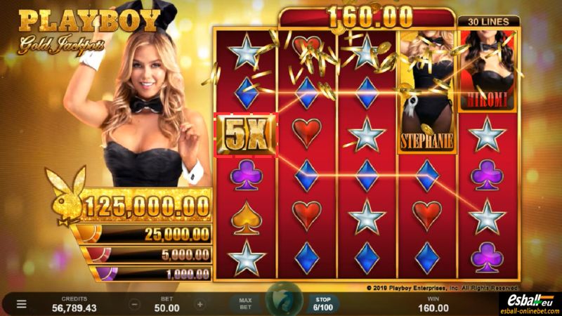 Playboy Gold Jackpot Slot Wild 5X Playboy Gold Jackpot Slot Wild 5X