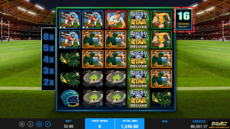 Rugby Star Deluxe Slot Growing Wilds™ Rugby Star Deluxe Slot Growing Wilds™
