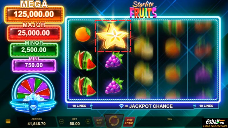 Starlite Fruits Slot Expanding Wilds