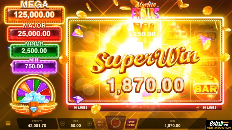 MG Starlite Fruits Big Win