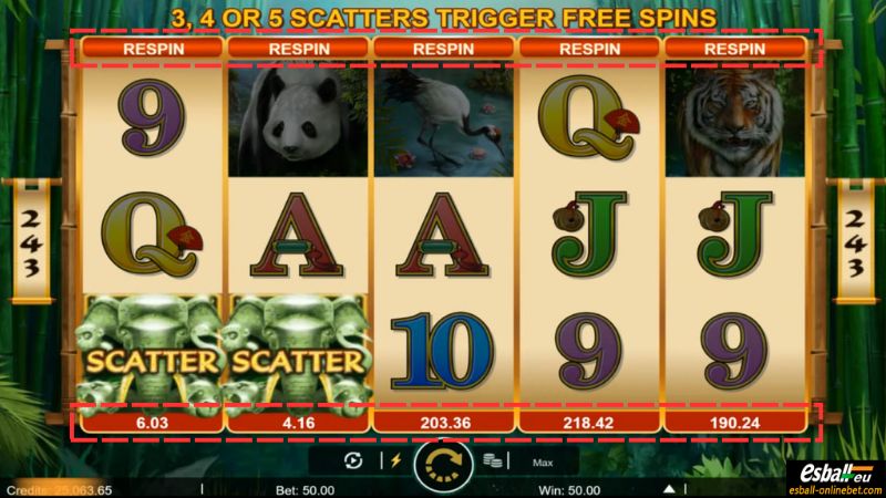 Wild Orient Slot Respin Feature Wild Orient Slot Respin Feature