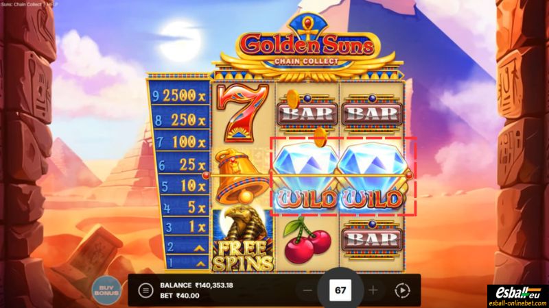 Golden Suns Chain Collect Slot Wild