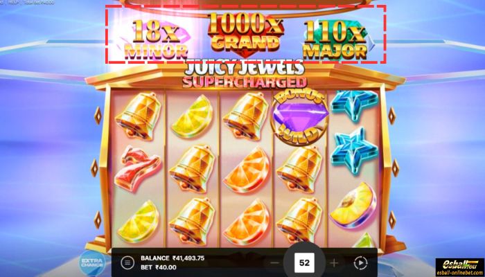 Juicy Jewels Supercharged Slot Jackpots Feature