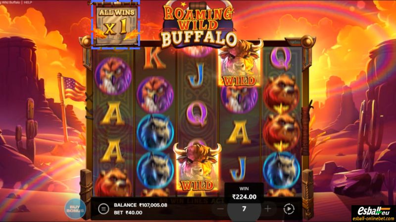 Roaming Wild Buffalo Slot Free Spin Feature Roaming Wild Buffalo Slot Free Spin Feature