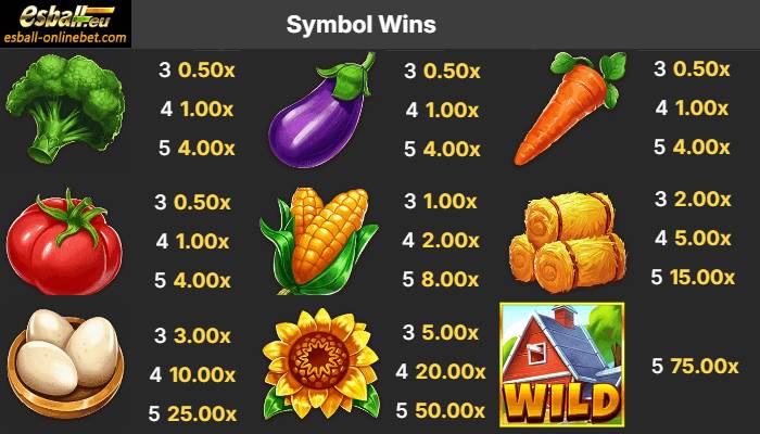 Symbols and Paytable