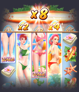 How To Play PG Bikini Paradise Slot Machine - Bikini Ladies Multiplier 1