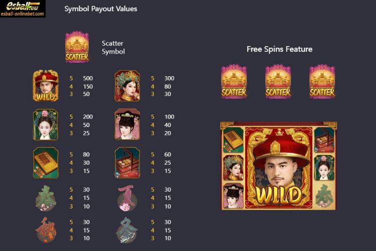 Emperor's Favour Slot Paytable Emperor's Favour Slot Paytable