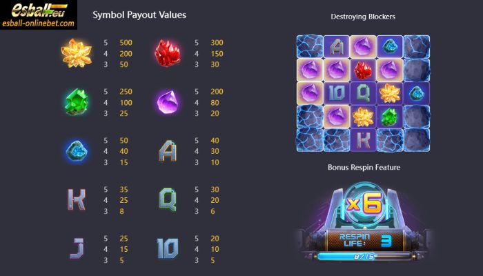 Galactic Gems Slot Paytable Galactic Gems Slot Paytable