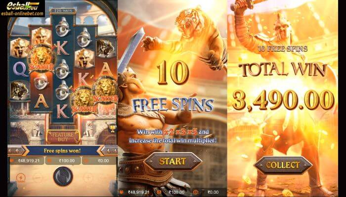 Gladiator's Glory Slot Free Spins Feature Gladiator's Glory Slot Free Spins Feature