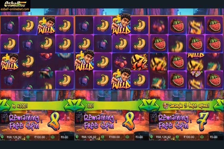 PG Graffiti Rush Free Spins Feature PG Graffiti Rush Free Spins Feature