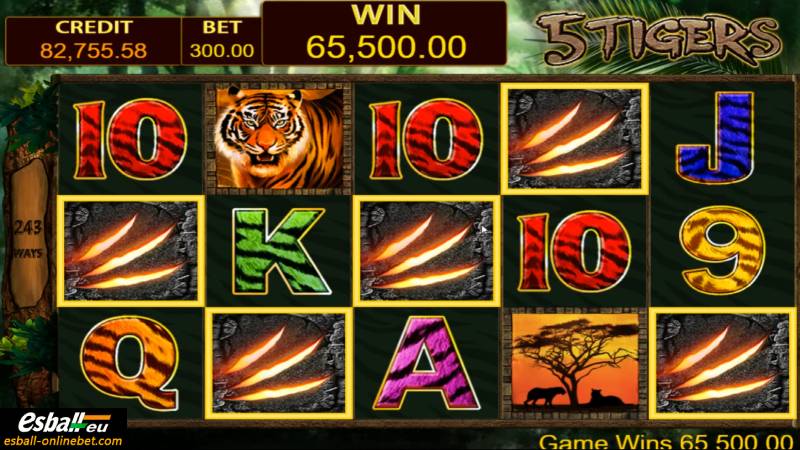 5 Tigers Slot Machine Big Win 1