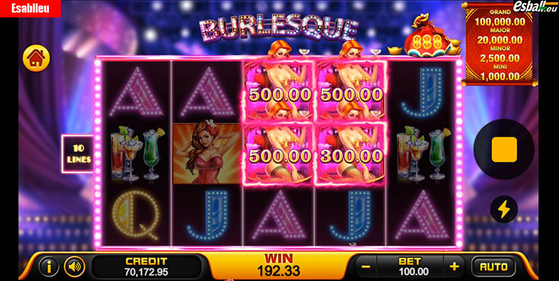 Burlesque 2 Slot Machine Free Spins Bonus