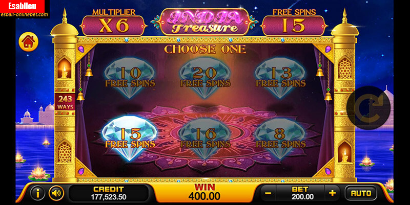 India Treasure Slot Machine Free Spins Bonus