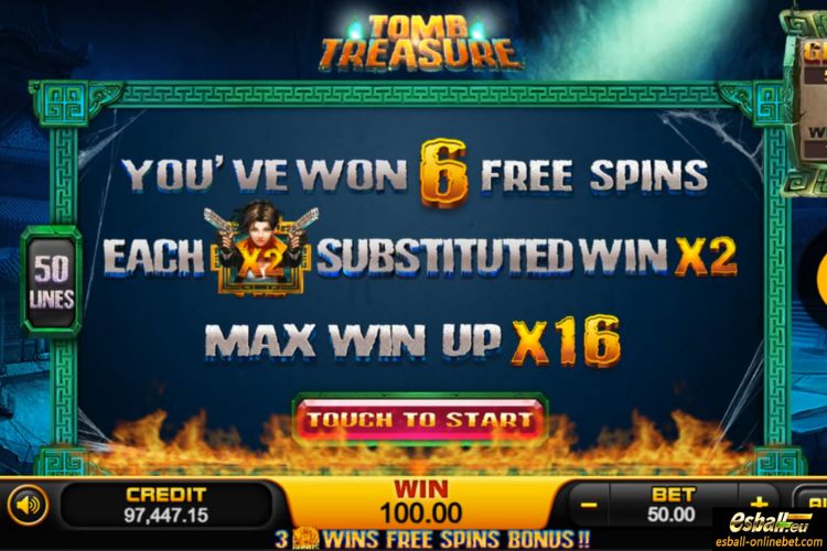 Tomb Treasure Free Spins Bonus Feature Tomb Treasure Free Spins Bonus Feature