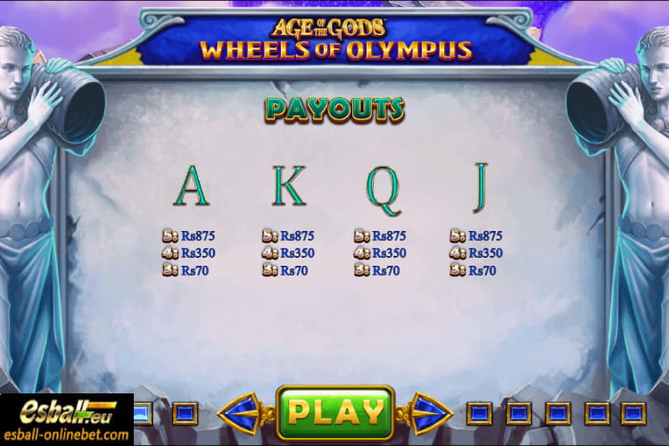 Age of The Gods Wheels of Olympus Symbols and Payouts Age of The Gods Wheels of Olympus Symbols and Payouts