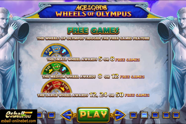 Age of The Gods Wheels of Olympus Bonuses Age of The Gods Wheels of Olympus Bonuses