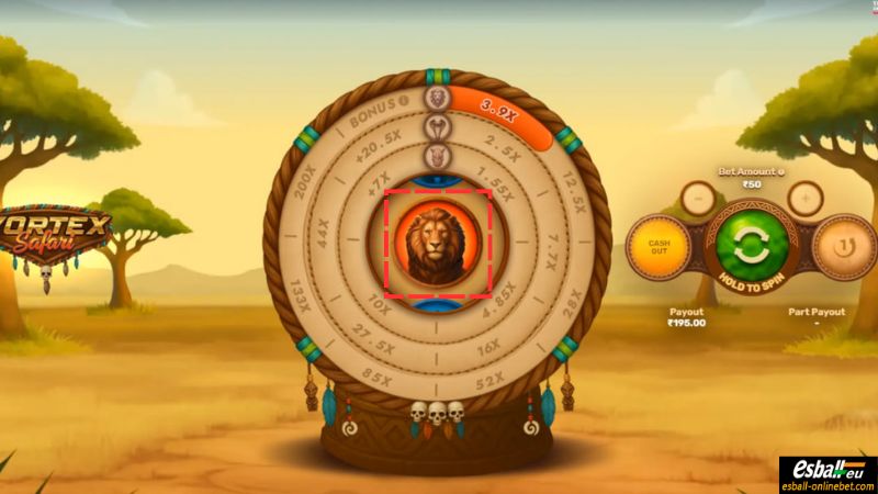 Vortex Safari Slot Lion Symbol