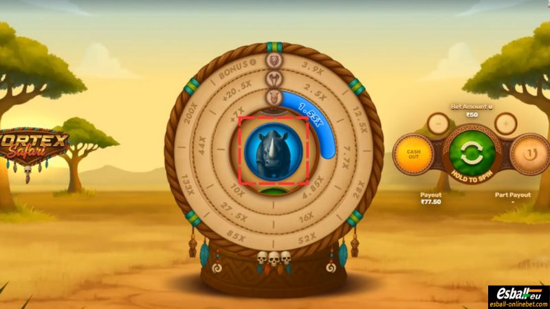 Vortex Safari Slot Rhino Symbol