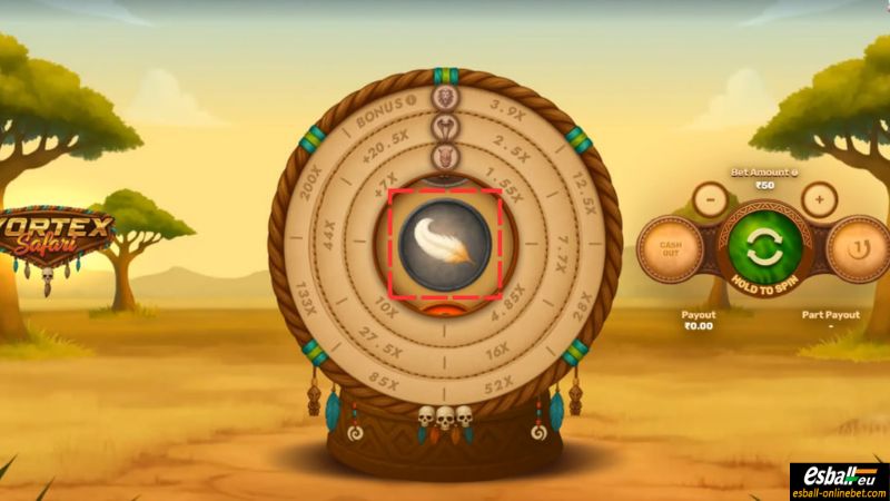Vortex Safari Slot Feather Symbol