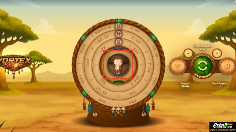 Vortex Safari Slot Skull Symbol