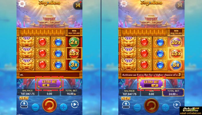 Dragon Gems Slot Extra Bet
