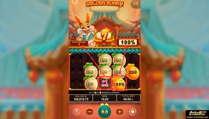 Golden Bunny Slot Bunny Up Feature Golden Bunny Slot Bunny Up Feature