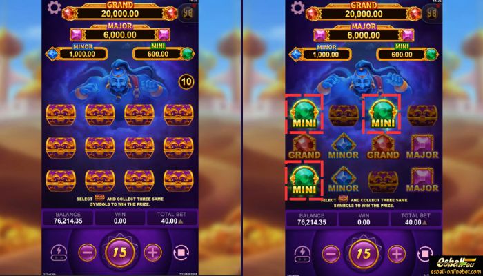 Magic Lamp Slot Mini Game Feature