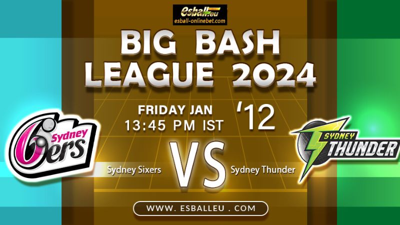 Sydney Thunder vs Sydney Sixers Prediction BBL Match 2023-24
