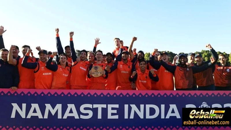 CWC 2023 Netherlands Cricket Team Orange on the Pitch CWC 2023 Netherlands Cricket Team Orange on the Pitch