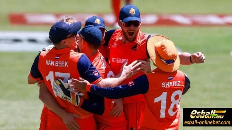 CWC 2023 Netherlands Cricket Team Orange on the Pitch CWC 2023 Netherlands Cricket Team Orange on the Pitch