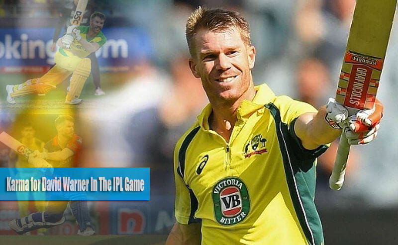 Karma for David Warner In The IPL Game