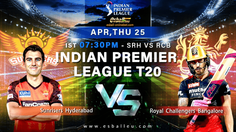 25 April IPL Match 41 Prediction: SRH vs RCB