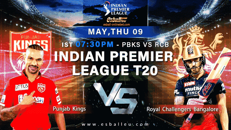 9 May IPL Match Prediction RCB vs PBKS: A Showdown in Dharamshala