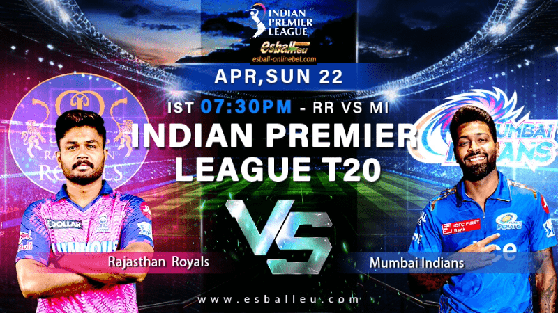 22 April IPL Match Prediction: MI vs RR, Mumbai takes on Rajasthan