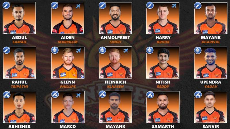 Players List For Sunrisers Hyderabad Team In The IPL 2023
