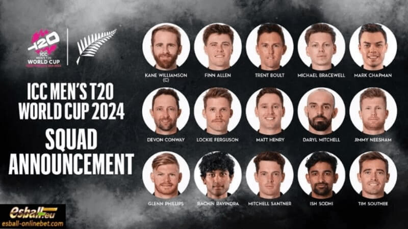 New Zealand T20 World Cup Squad 2024 New Zealand T20 World Cup Squad 2024